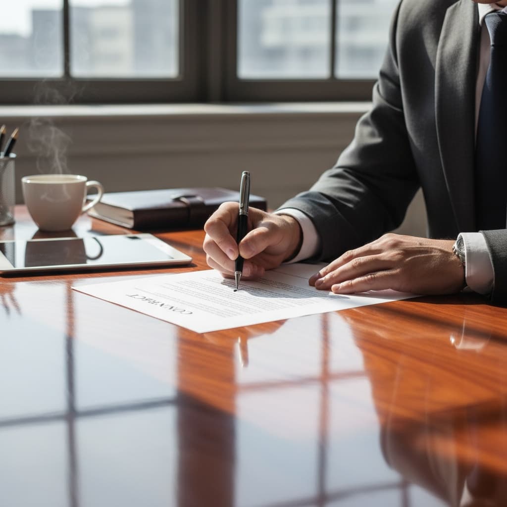 Signing a contract