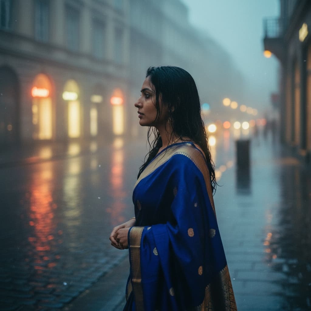 Make a cinematic image of a sexual indian girl 