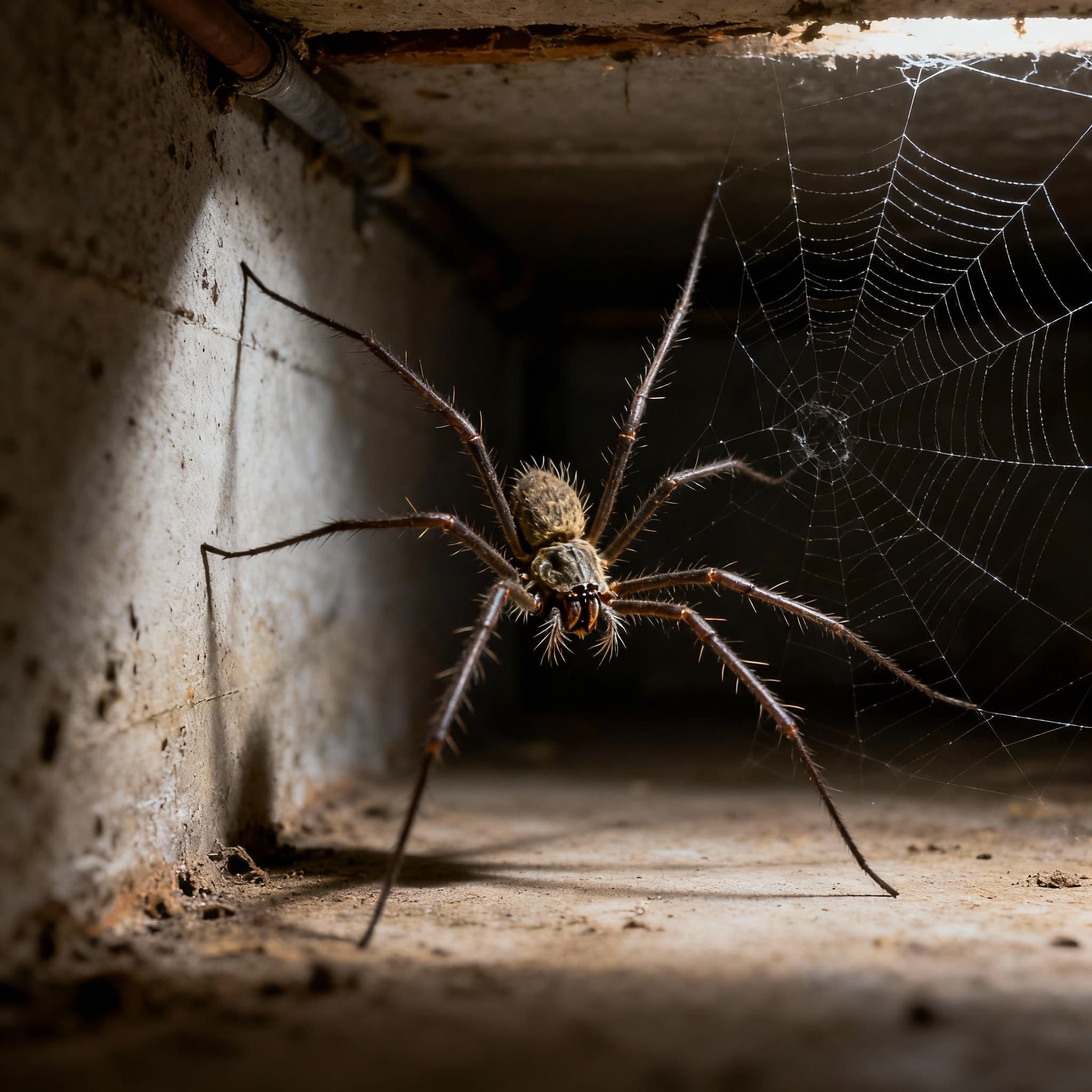 A cellar spider in a corner - image by Instastock