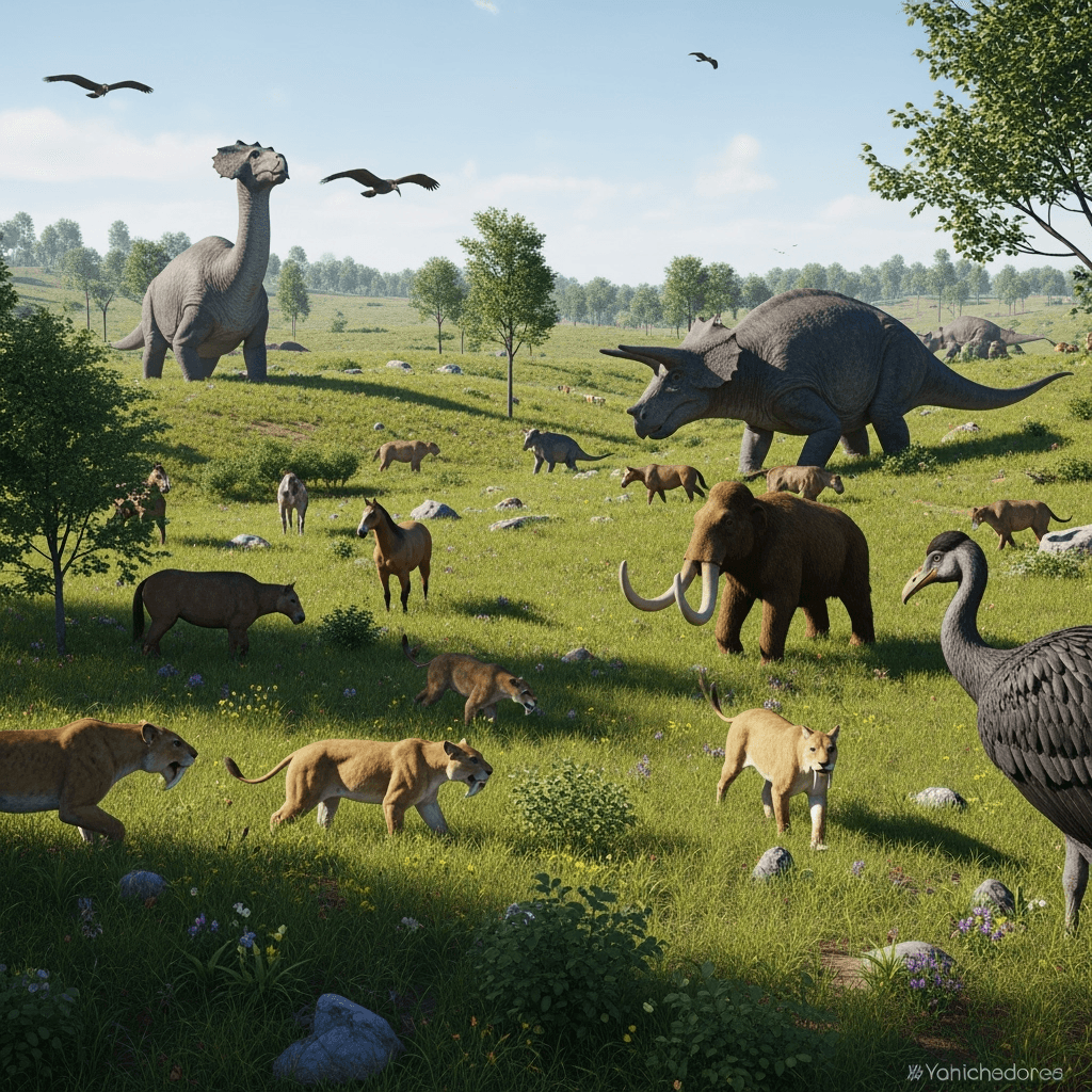 A scene on Earth during the Neogene period