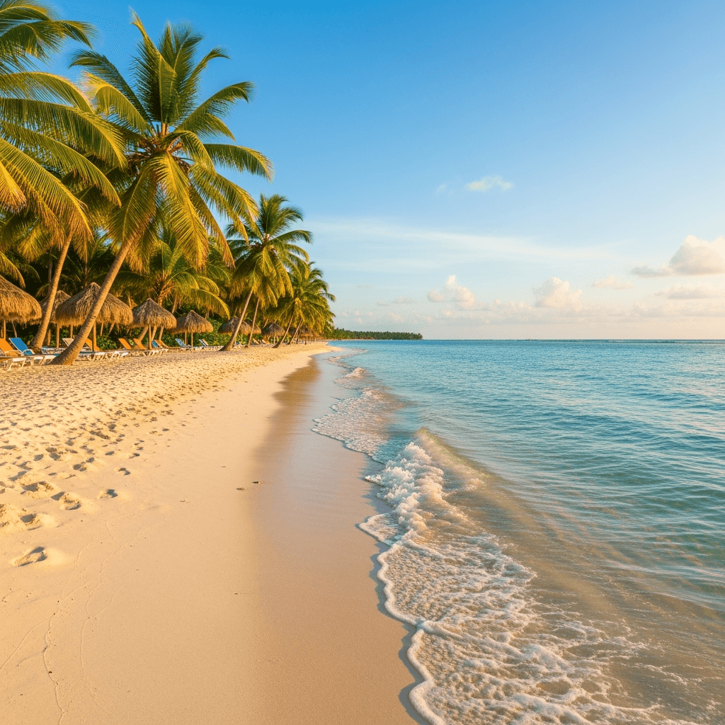A stunning beach scene. Must look like a photo.