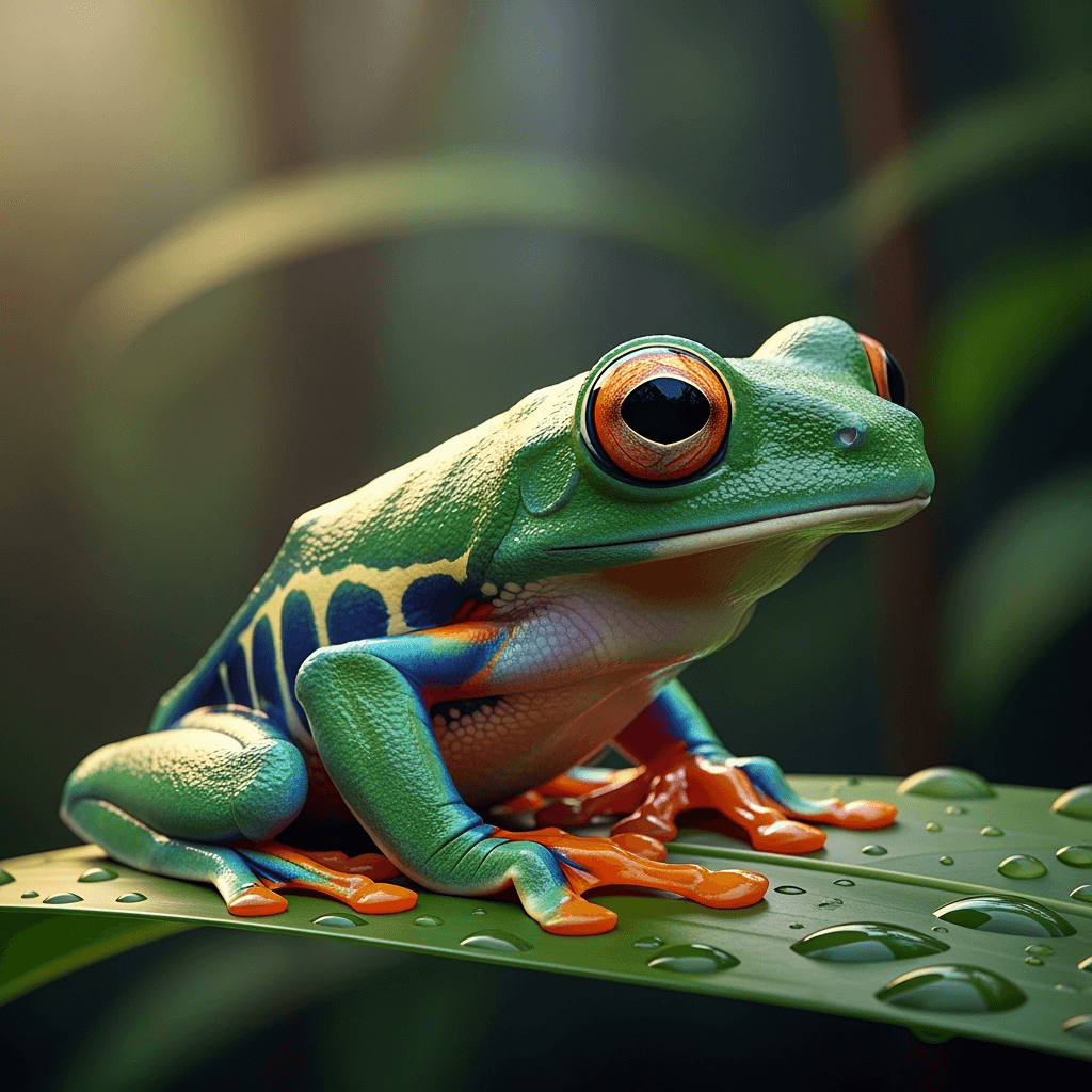 Tree frog with vibrant colours