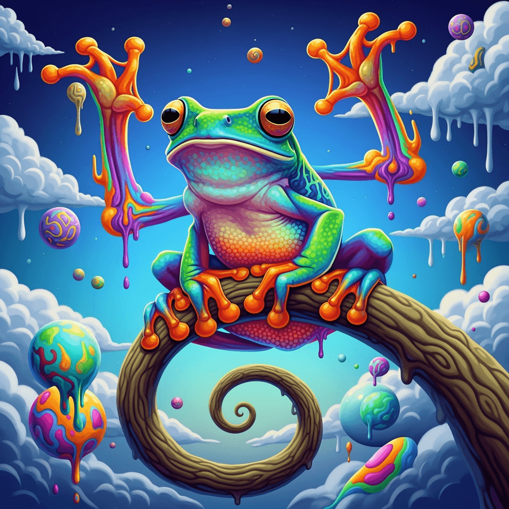 A colourful tree frog