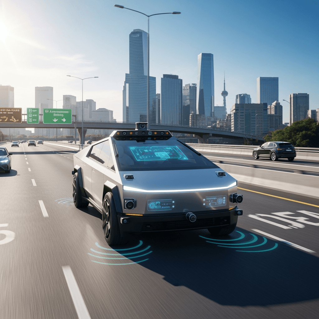 Self driving tesla