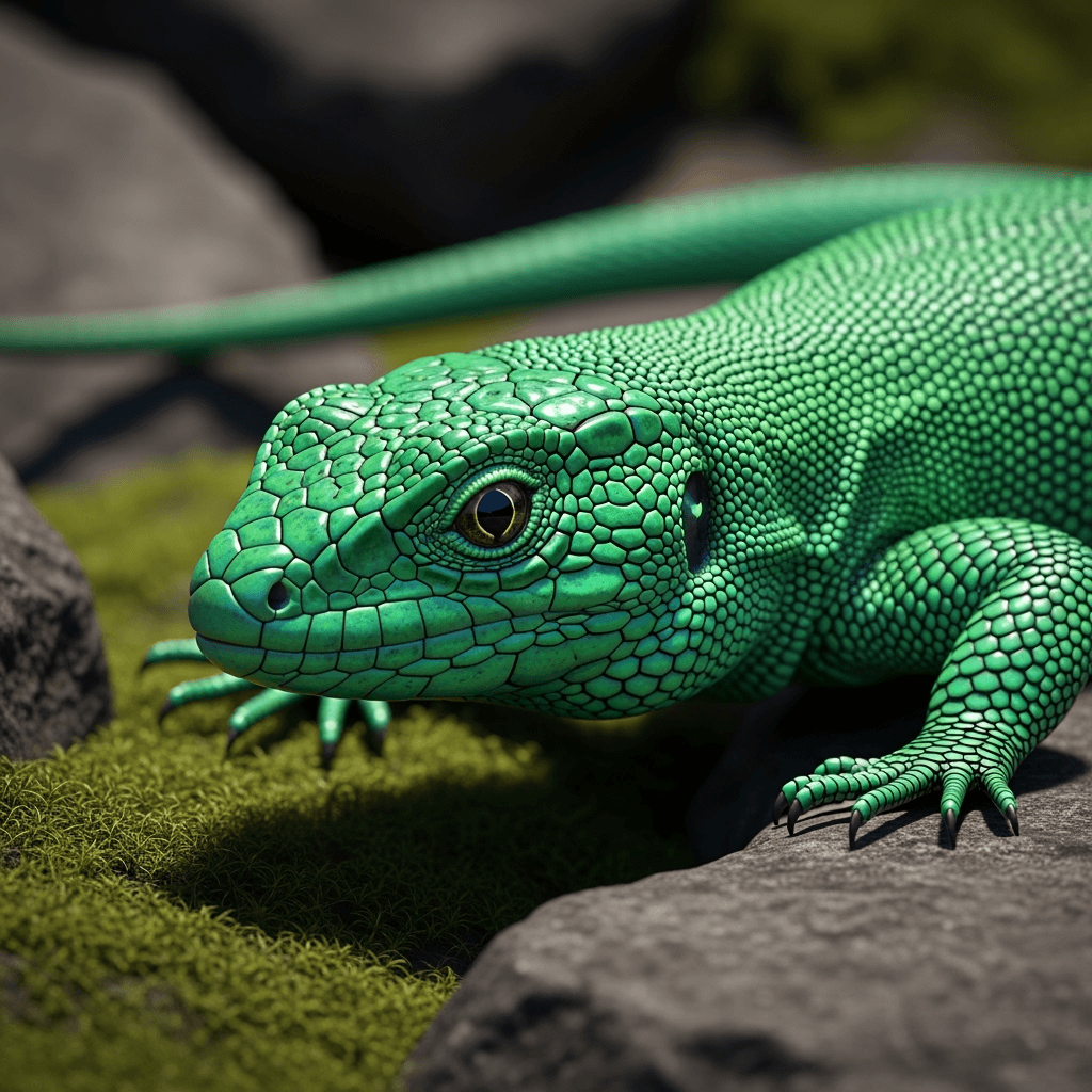 Super detailed lizzard