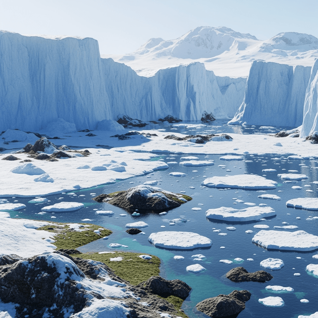 A scene on Earth during the Cryogenian period