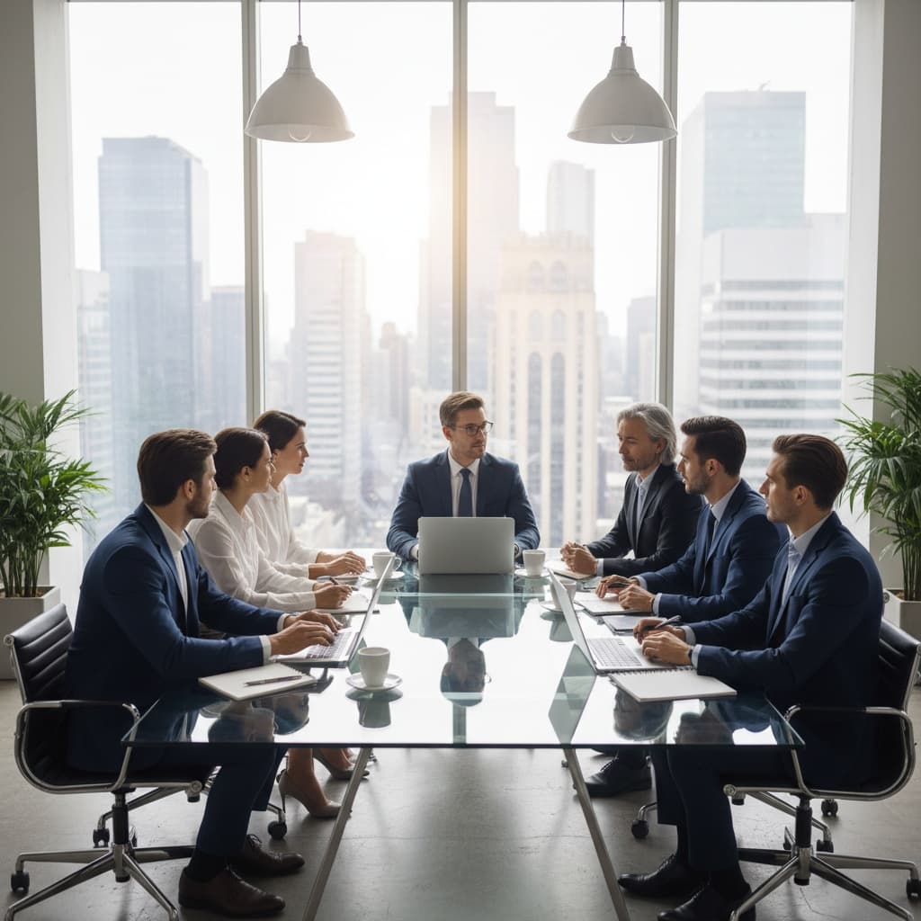 A business meeting