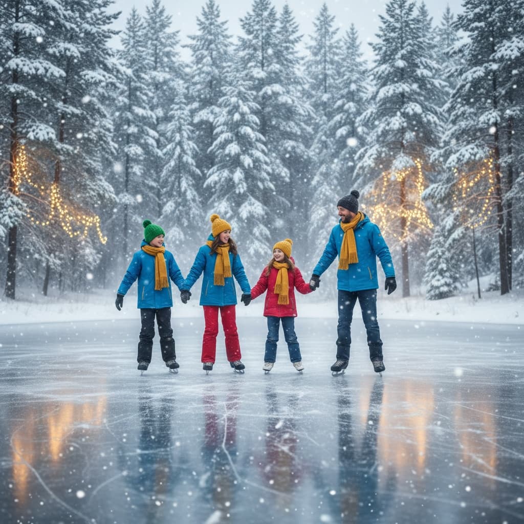 Top 5 People Ice Skating Together Stock Images