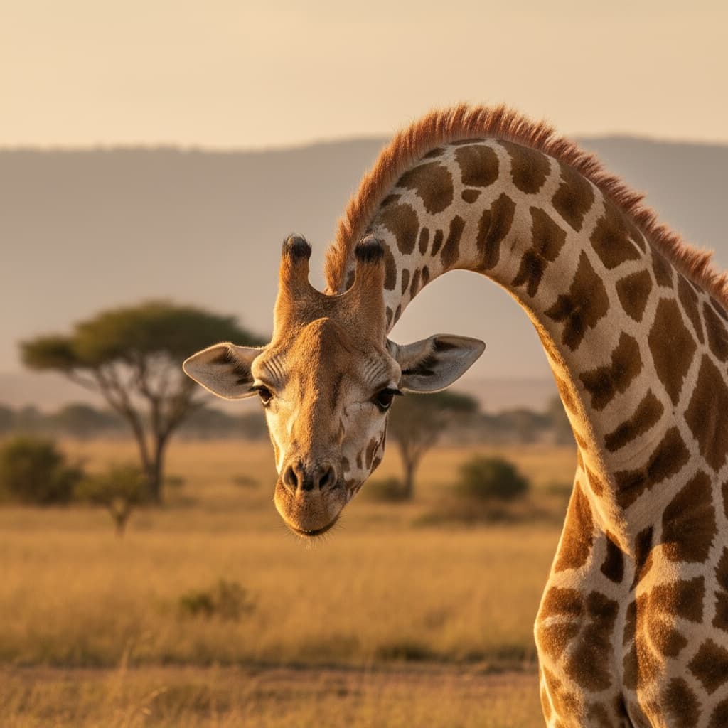 A photo of a giraffe with its head turned upside down looking at the camera