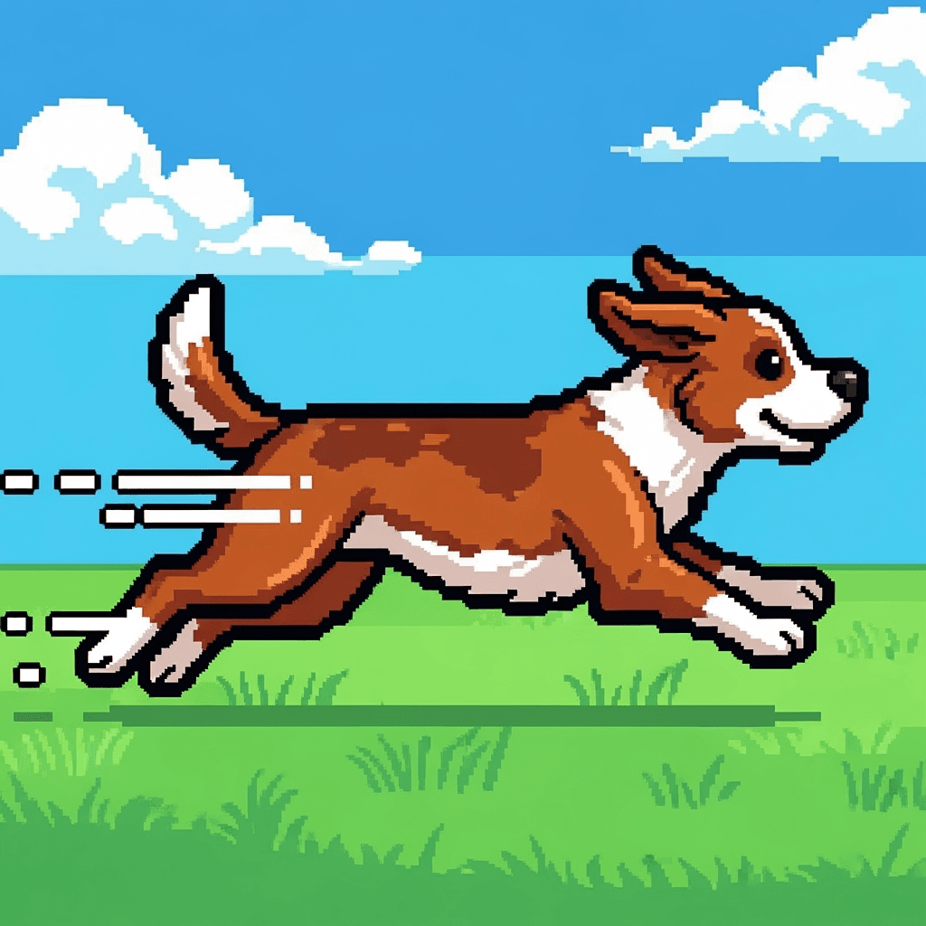 A dog running
