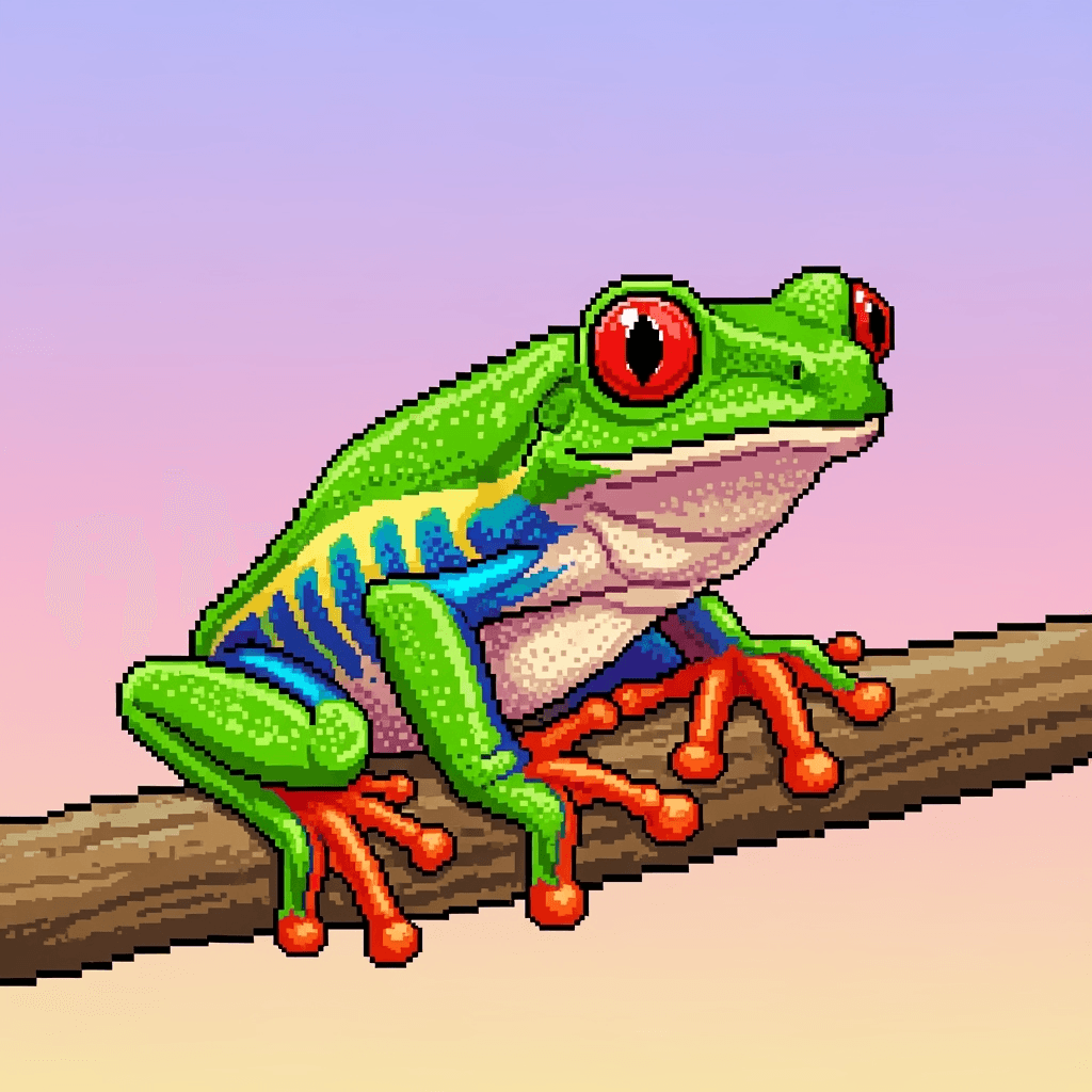 A colourful tree frog