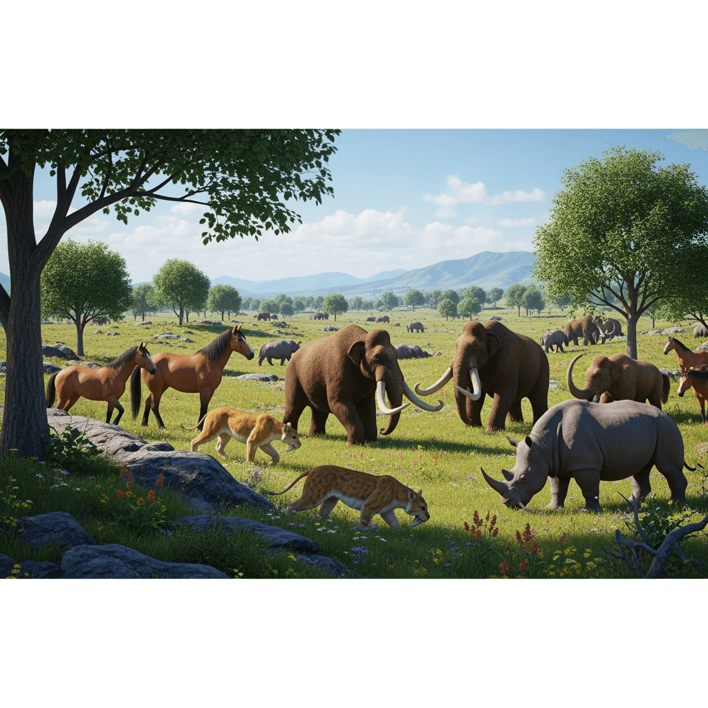 A scene on Earth during the Neogene period