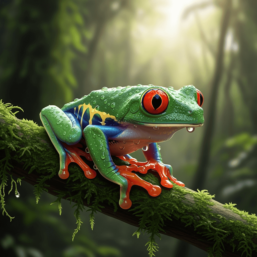 A colourful tree frog