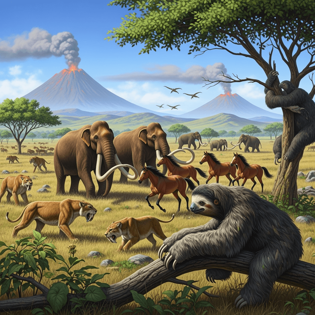 A scene on Earth during the Neogene period