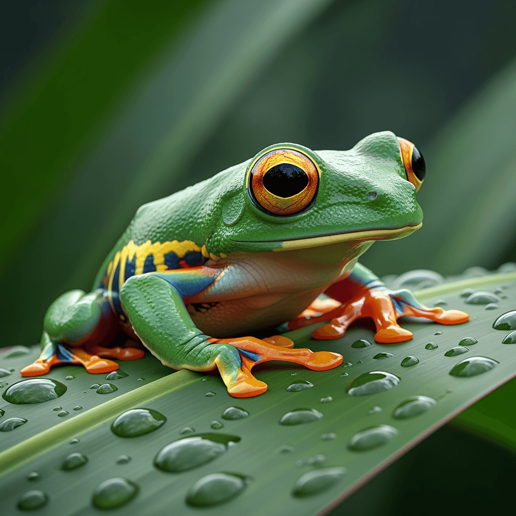 A colourful tree frog