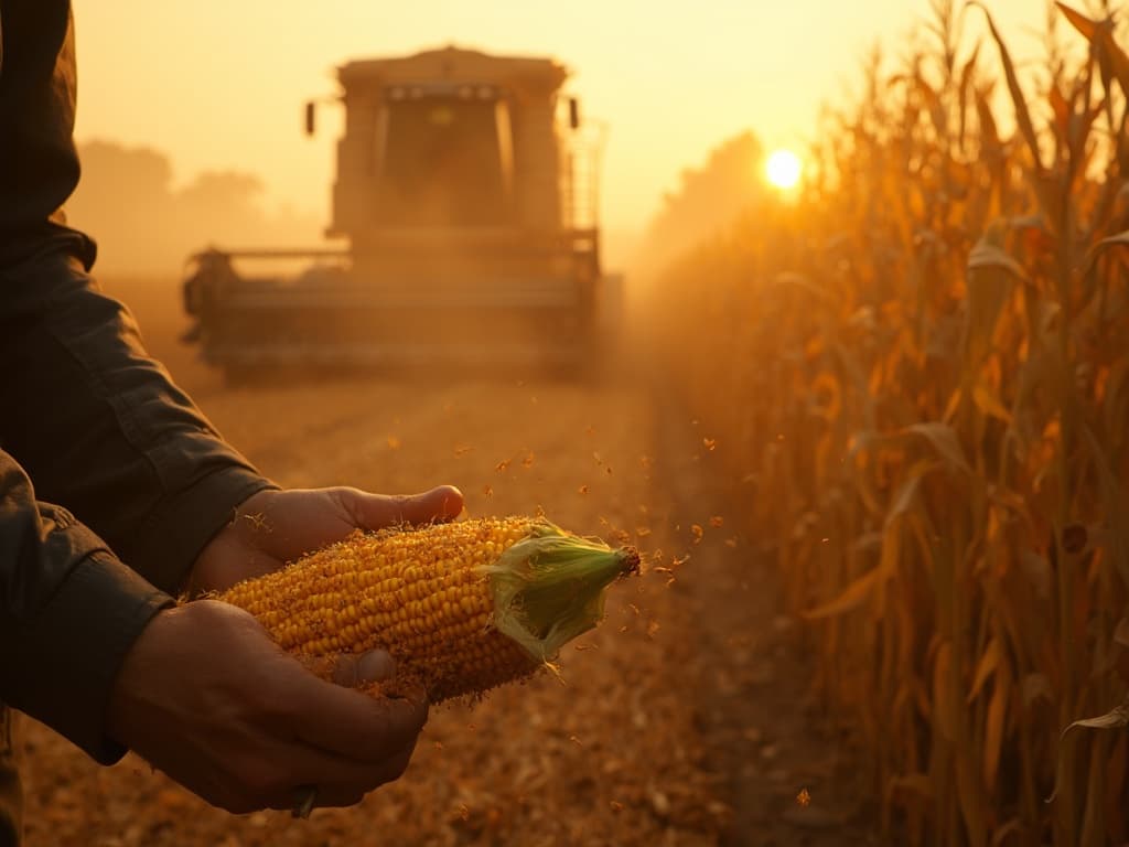 Harvesting maize