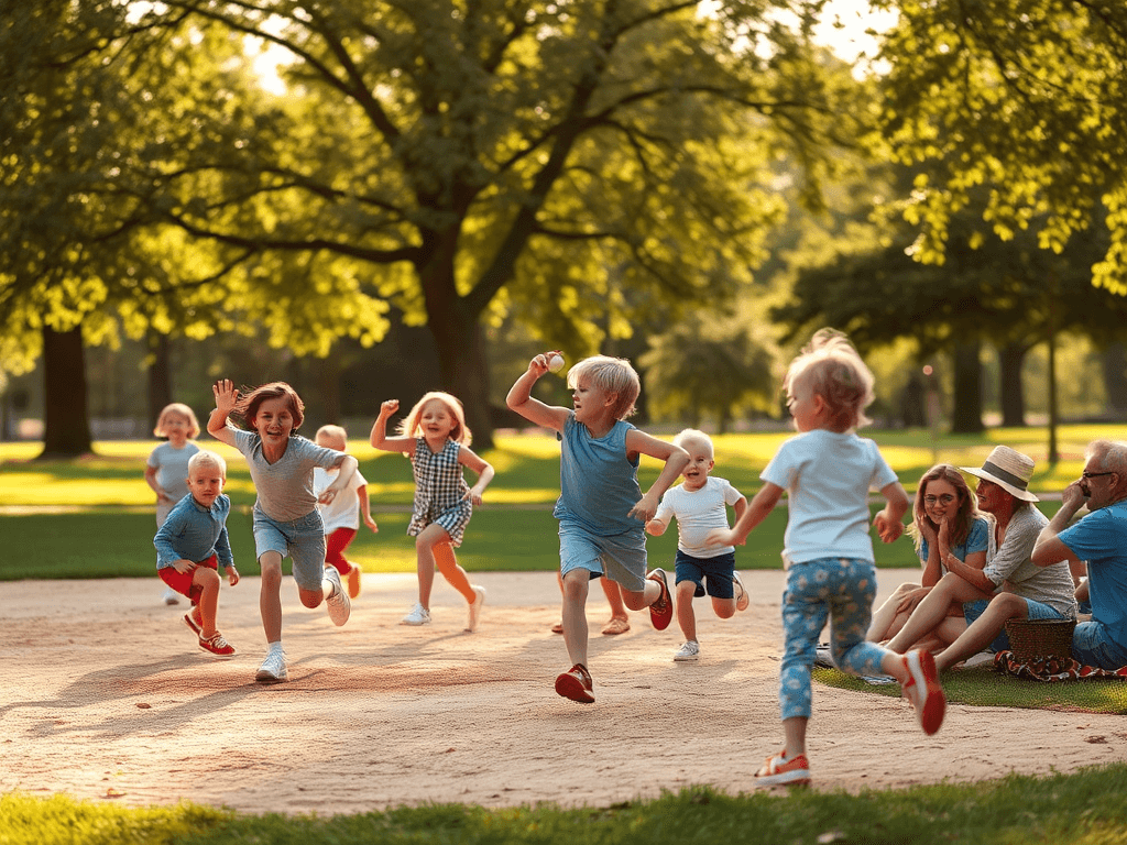 family playing rounders