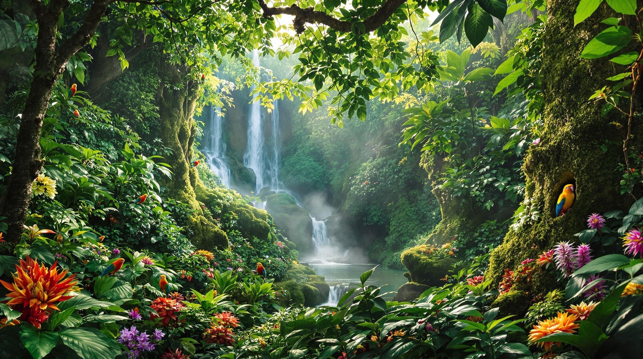 An amazing rainforest scene