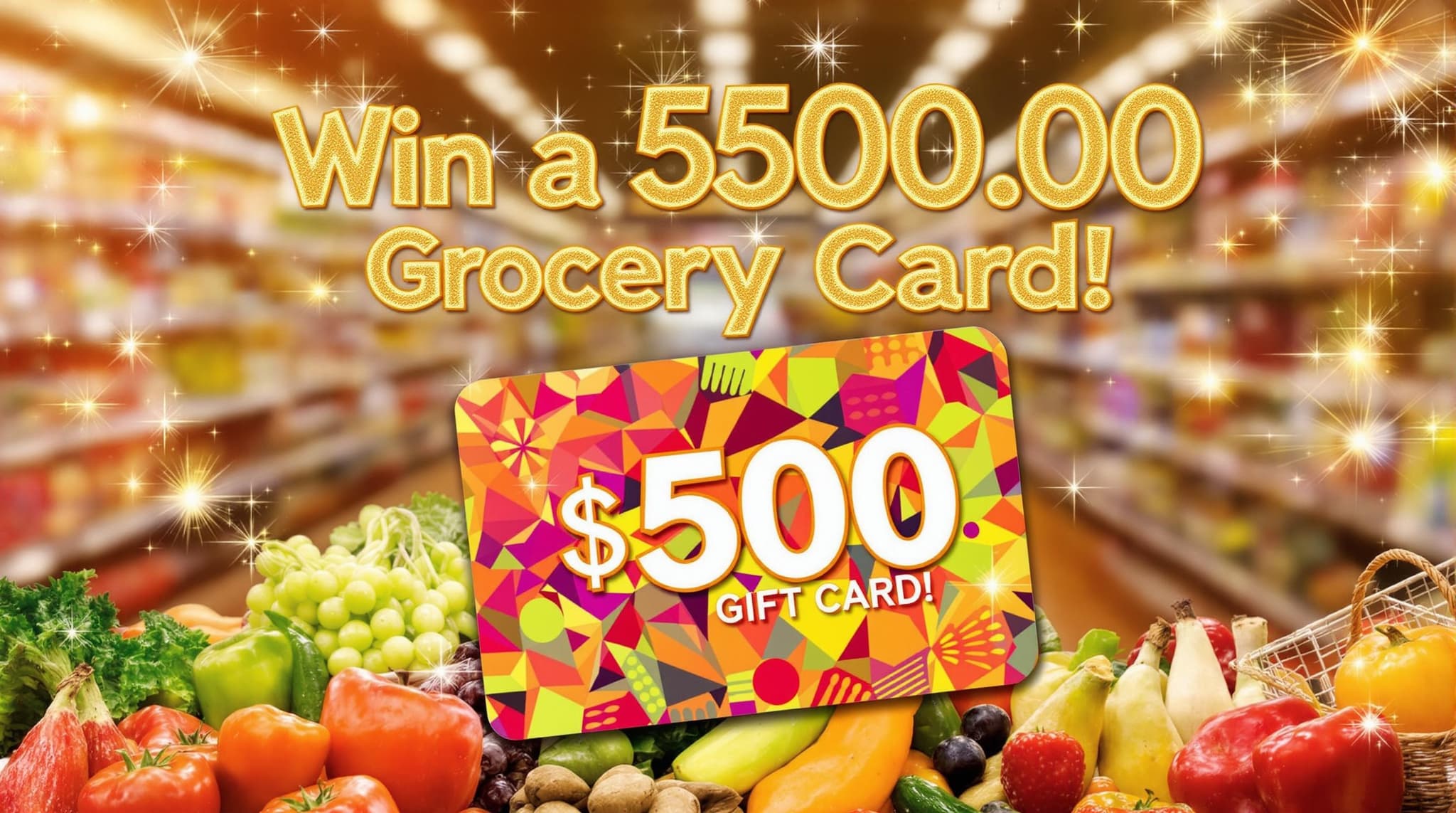 win $500.00 grocery gift card