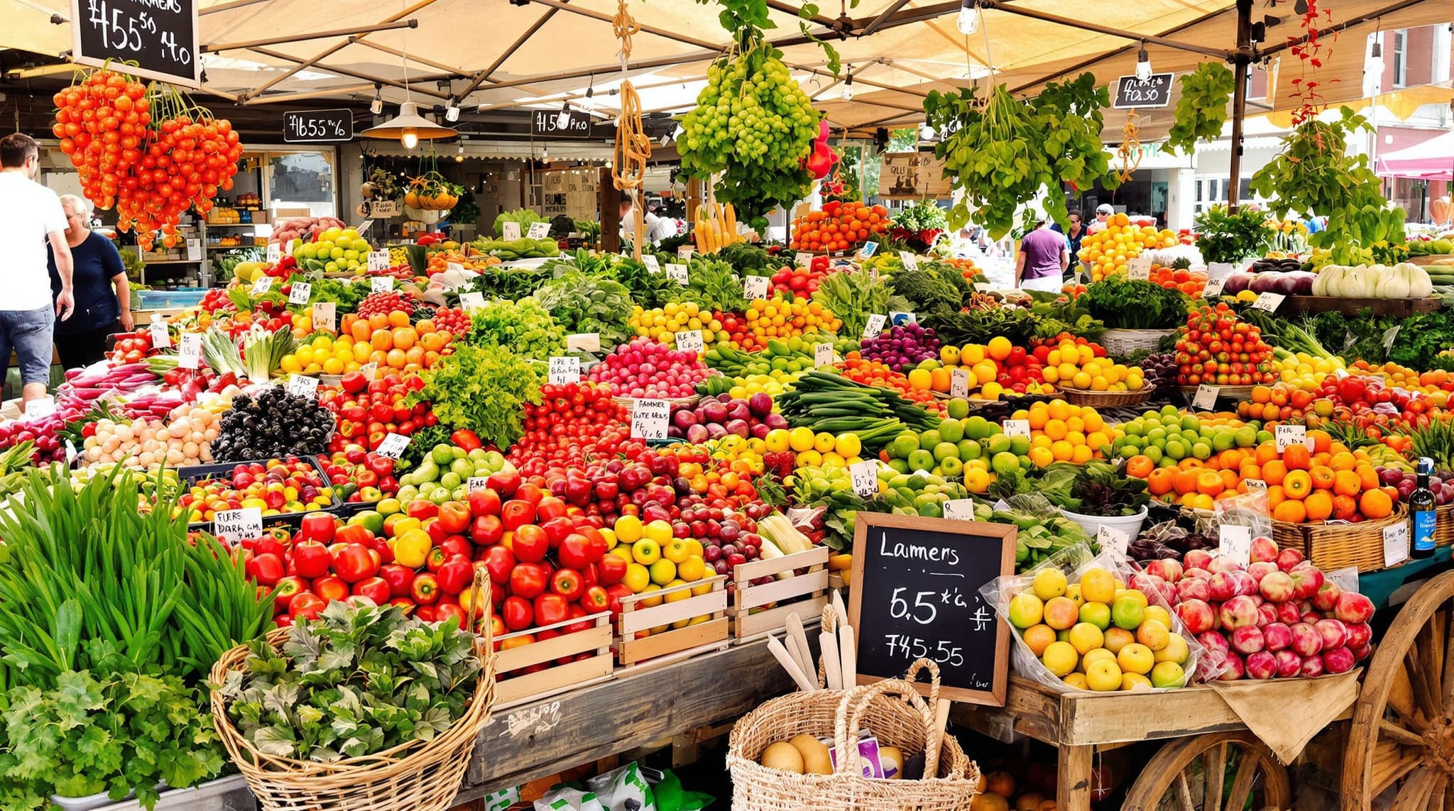 FRESH GROCERY WITH CART IN THE SIDE