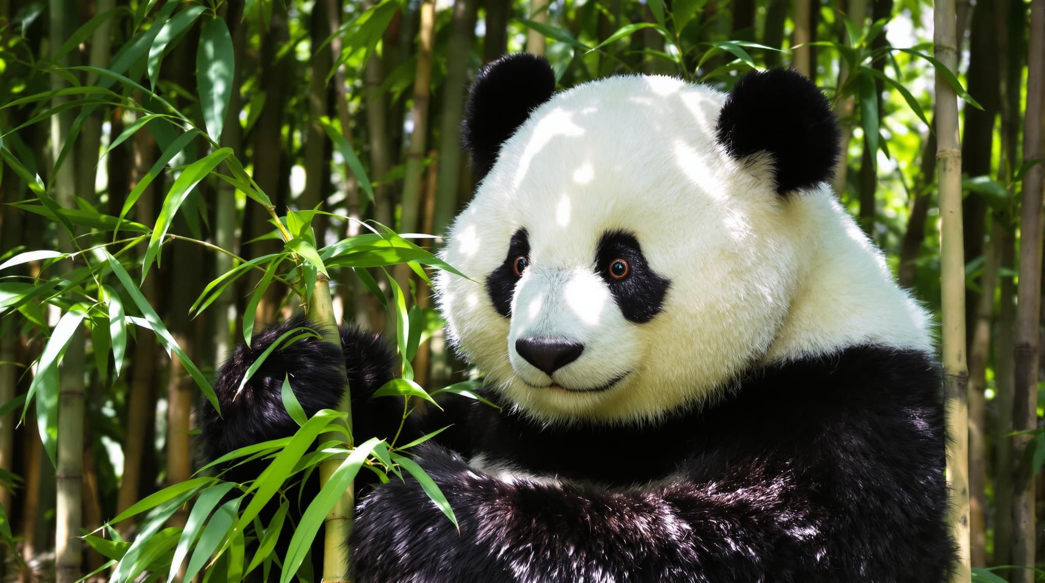 A fluffy panda