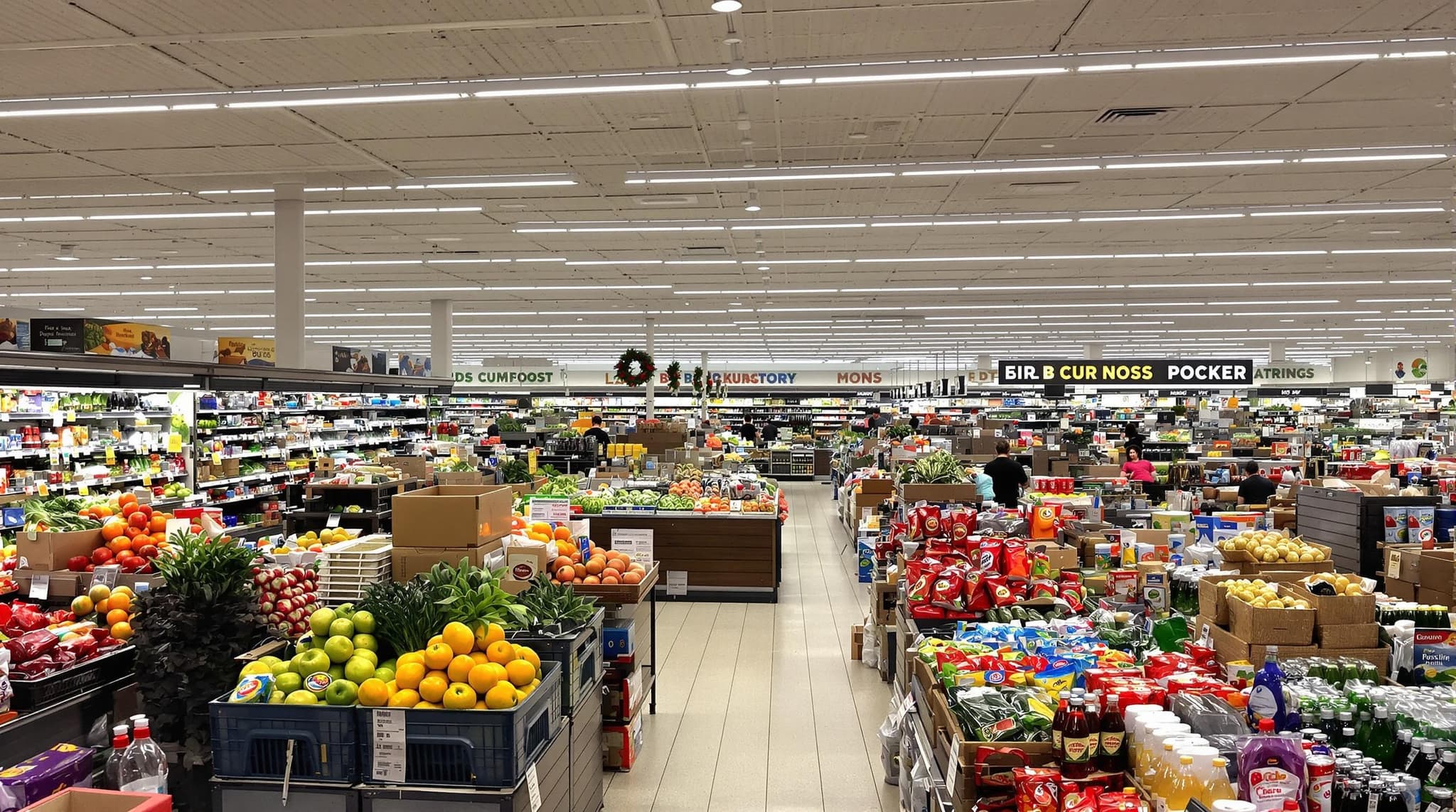 grocery but not too crowded
