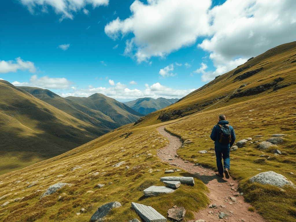 Mountain walk wales