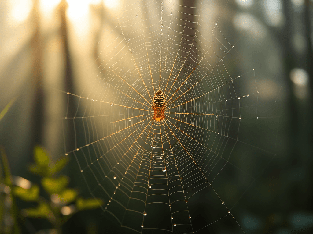 orb weaver web