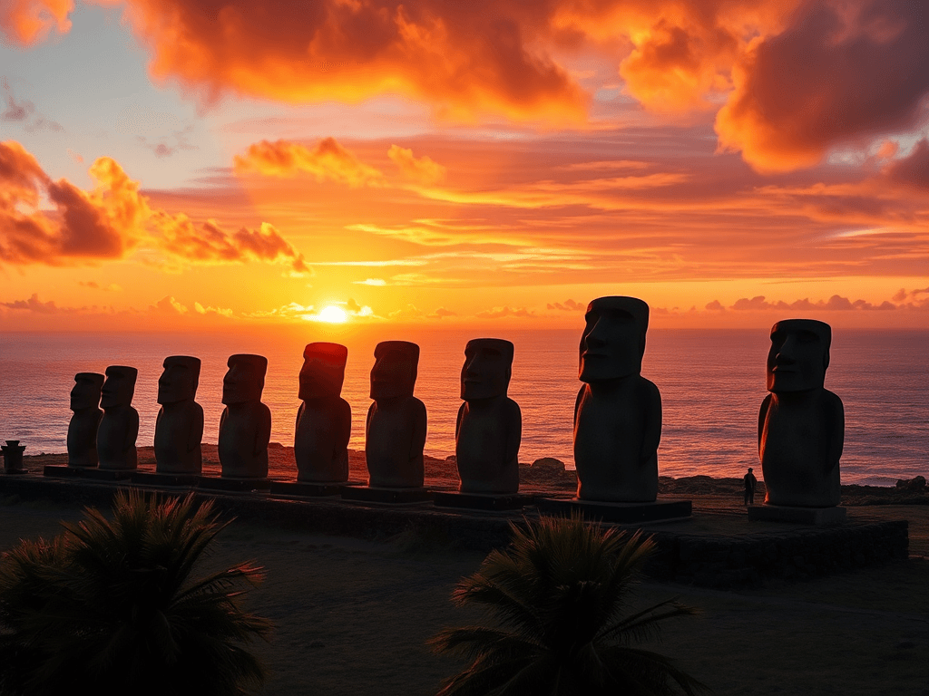 sunrise on easter island