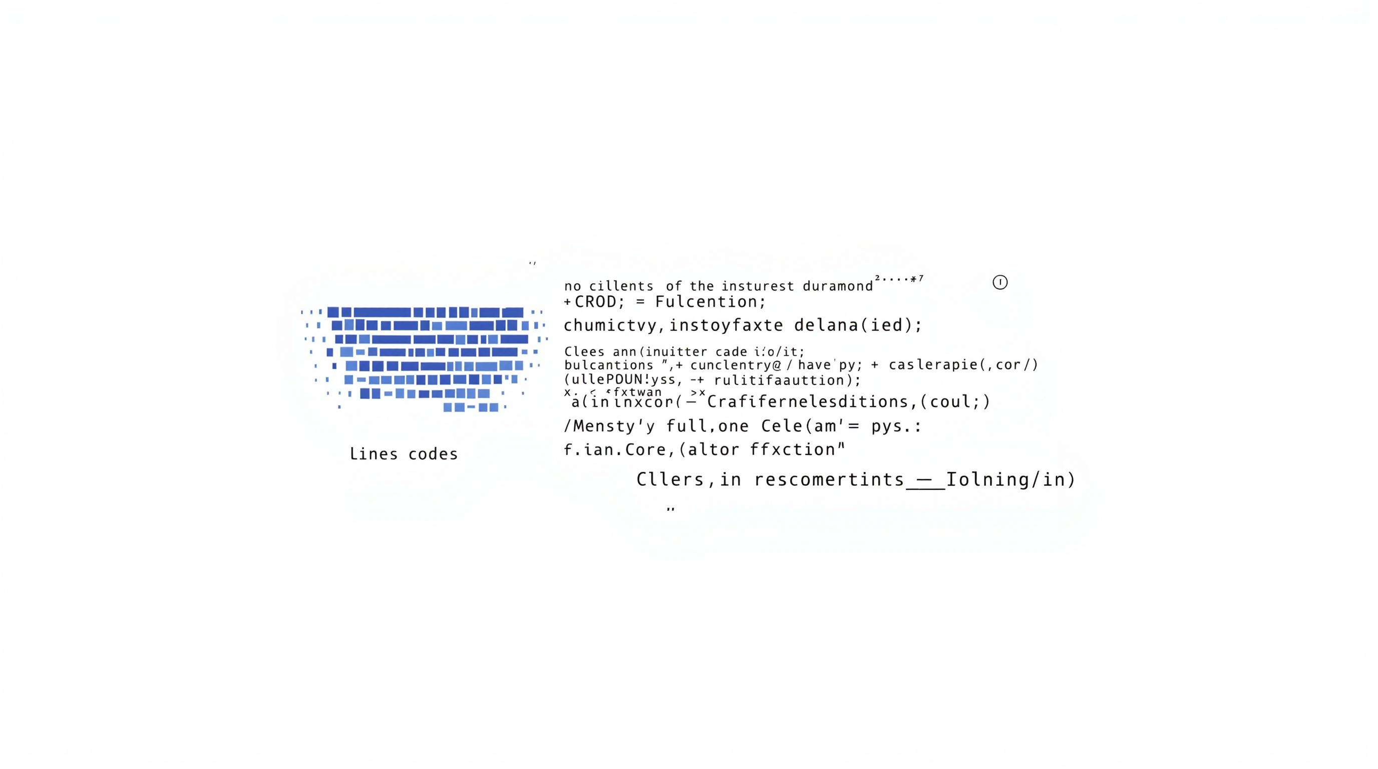 Abstract image to represent software code, but really minimal with no clutter