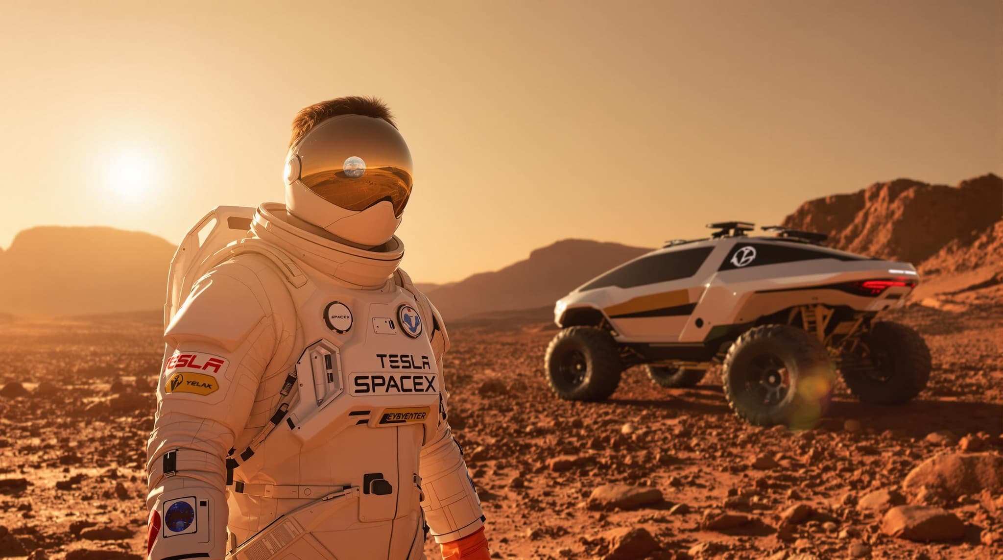 Elon musk on mars