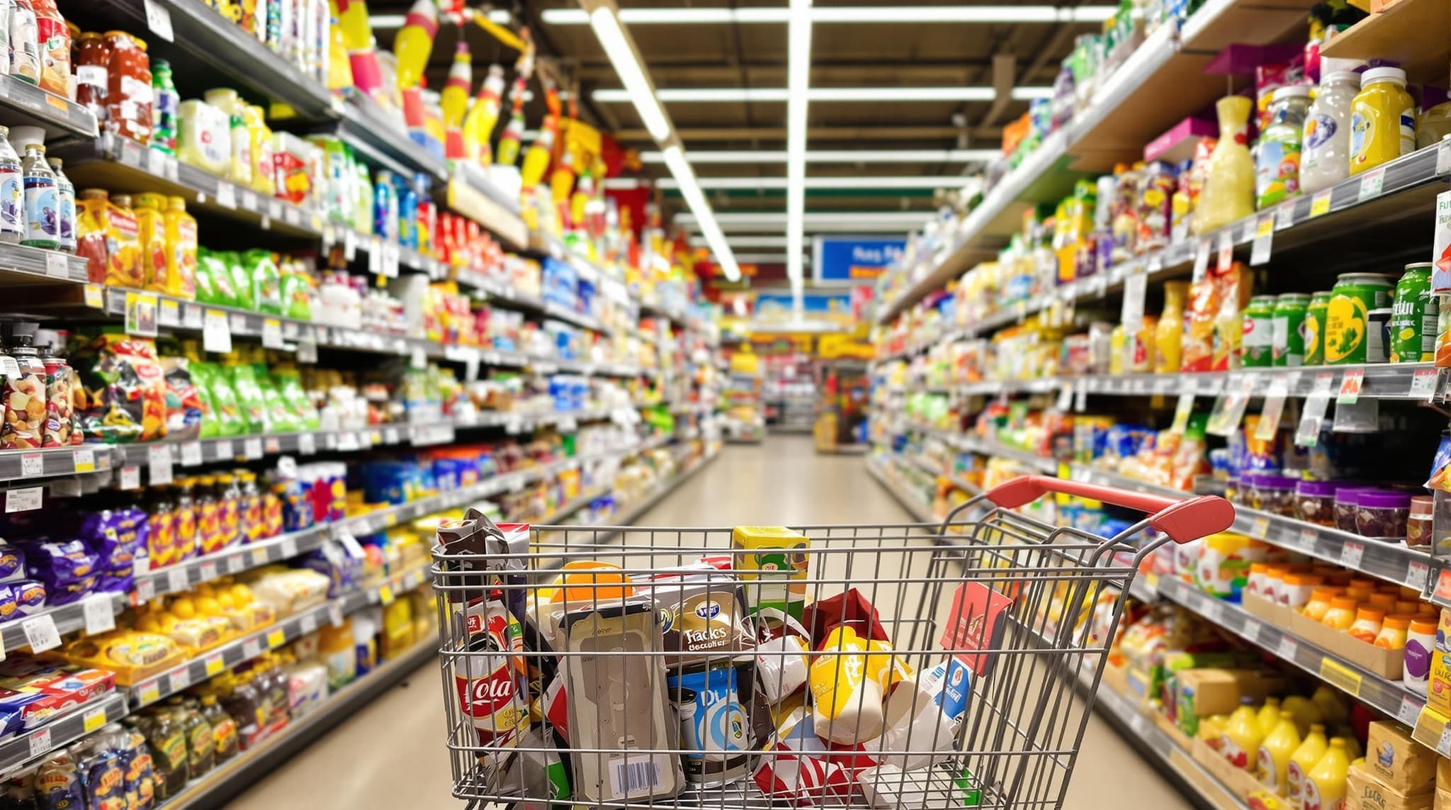 grocery WITH CART IN FRONT