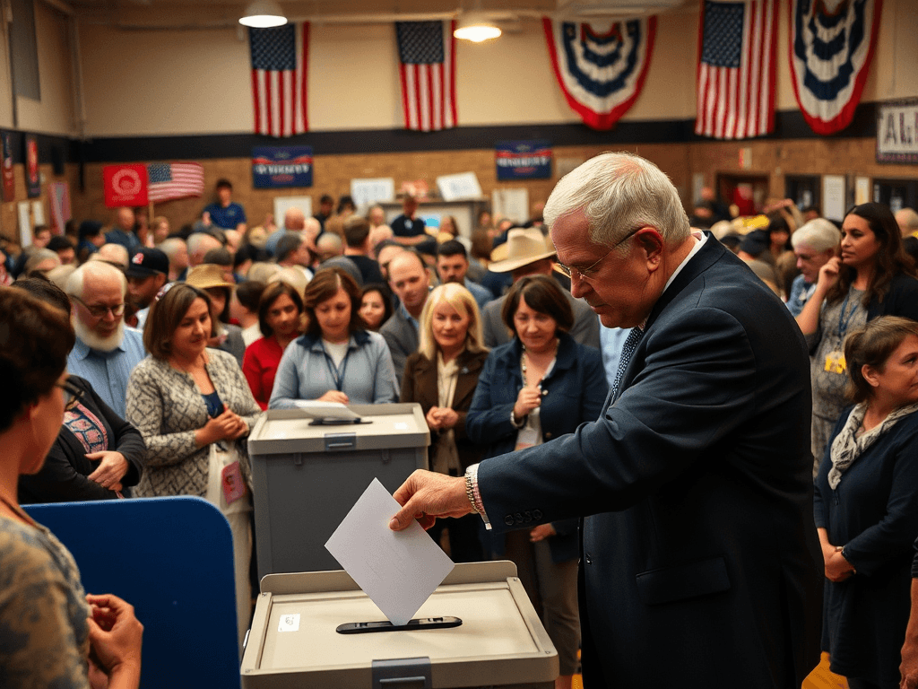 casting a vote with everyone watching