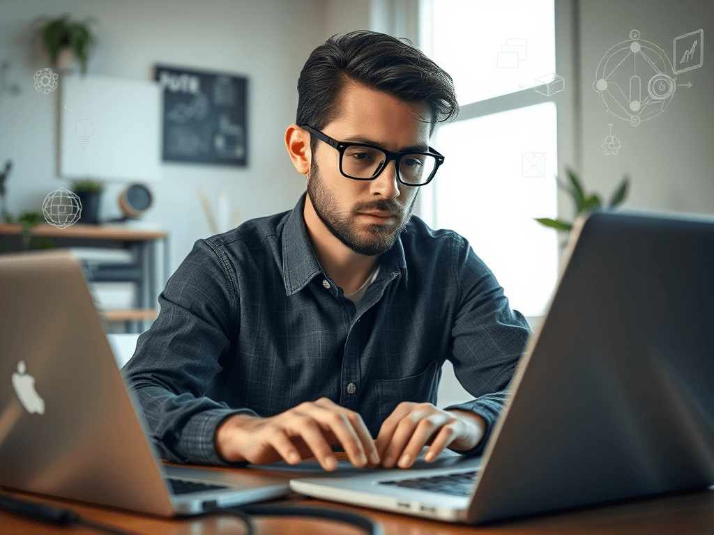 A profile picture for a content writer who writes technical content