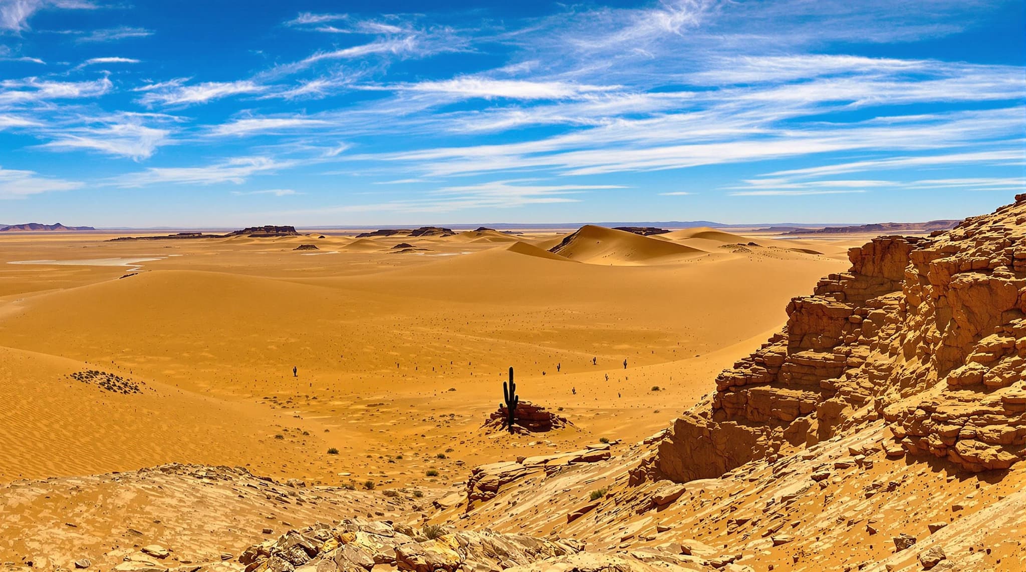 An arid desert