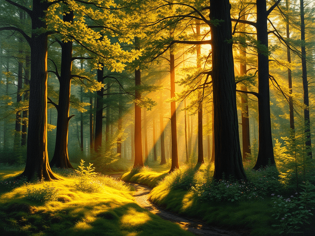 painting of the woods