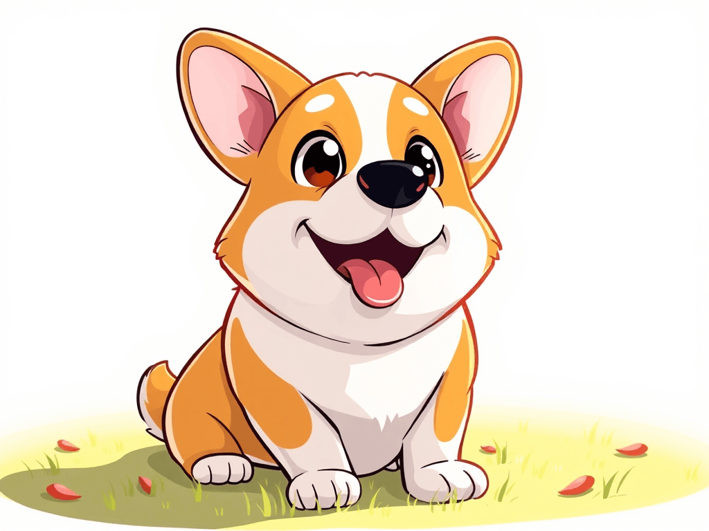 Cartoon corgi