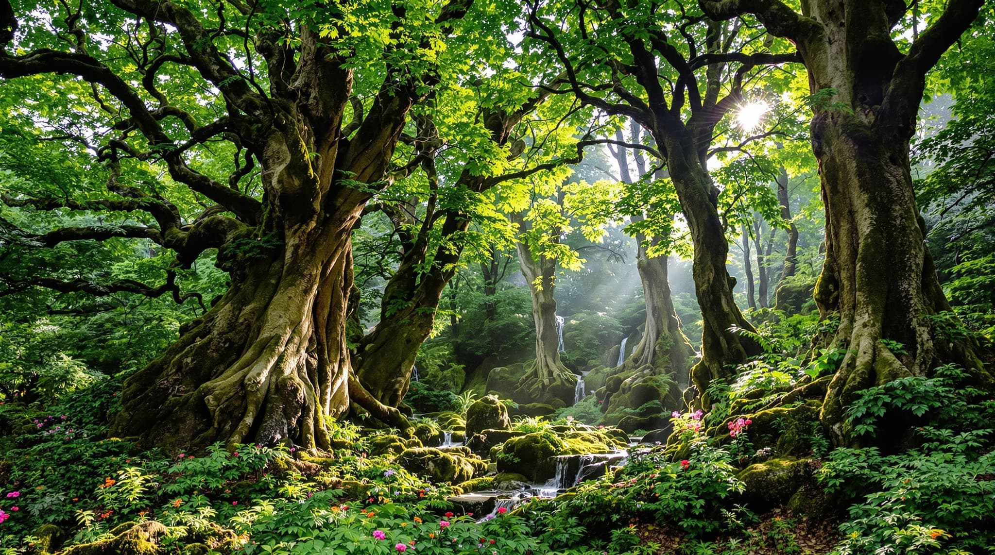 A lush forest