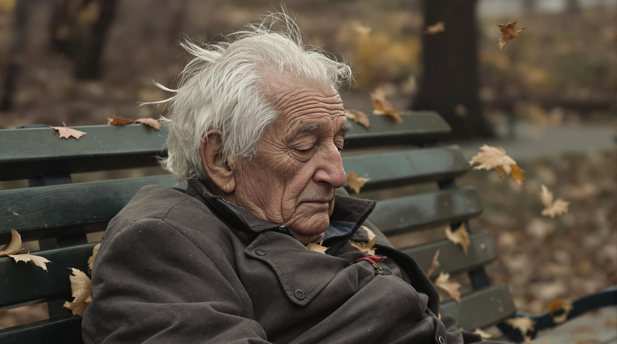 an old man sad
