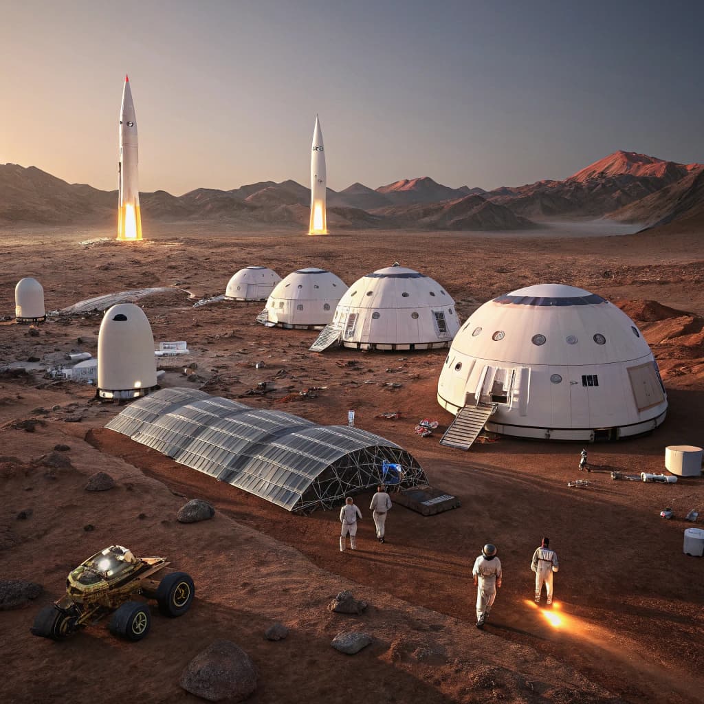 SpaceX colony on mars