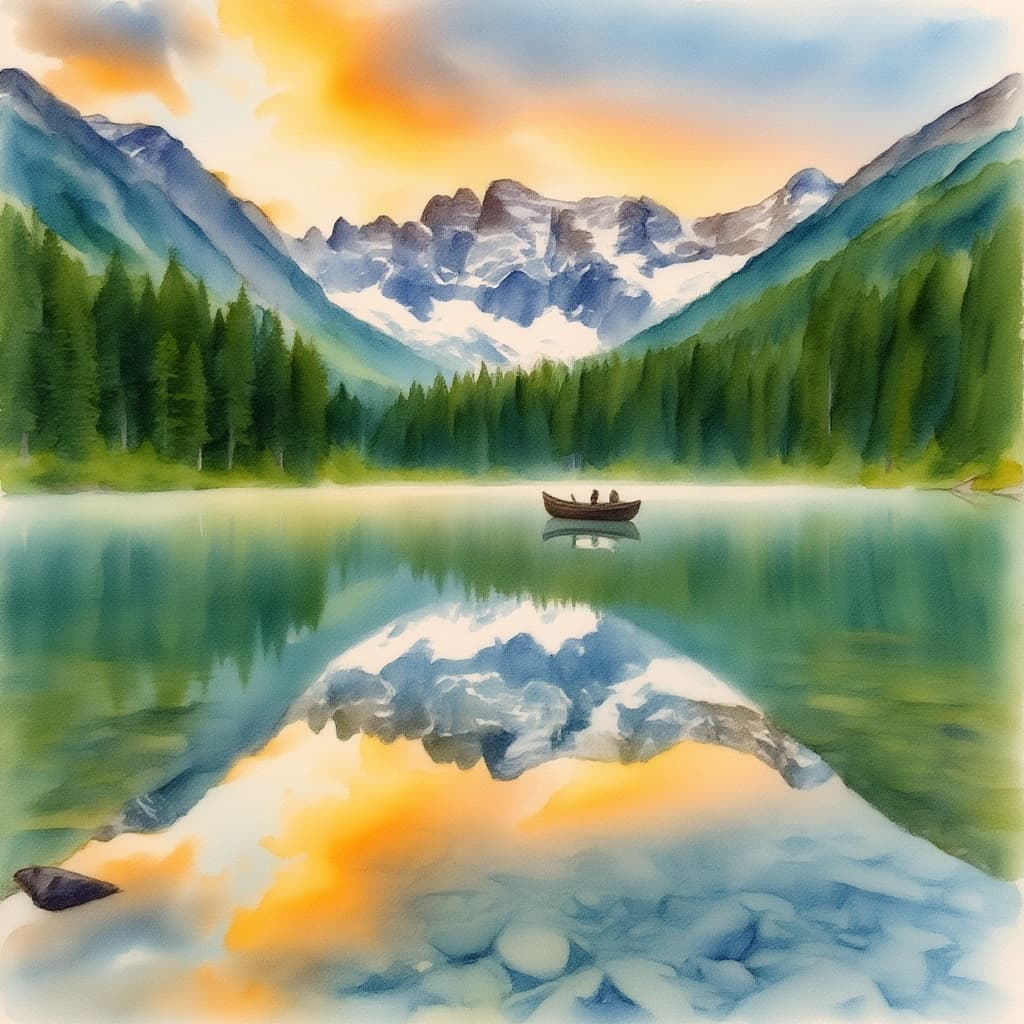Please change the image style to watercolor. Must be in a watercolor style - image by Instastock
