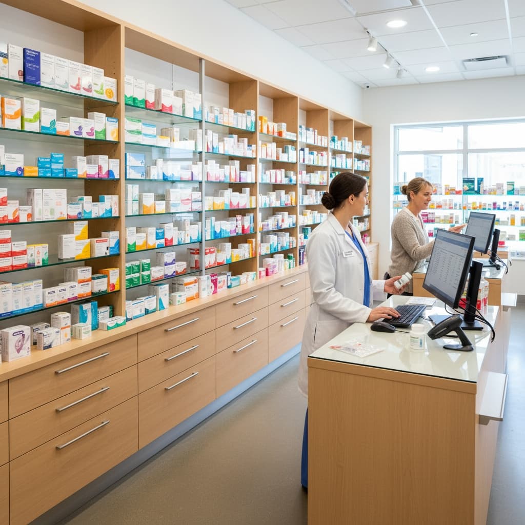 A pharmacist working in a pharmacy - image by Instastock