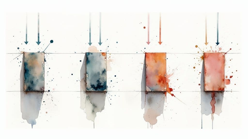 A visual test showing a seamless concrete texture being offset to check if the edges line up perfectly.