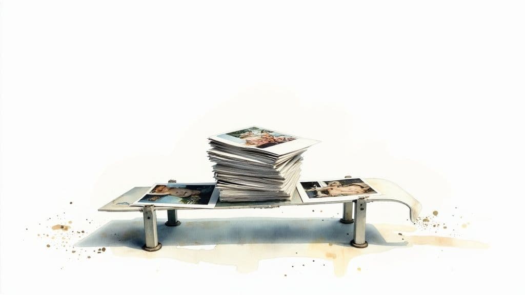 A real-time comparison of an image before and after compression using the Squoosh tool, showing a file size reduction slider.