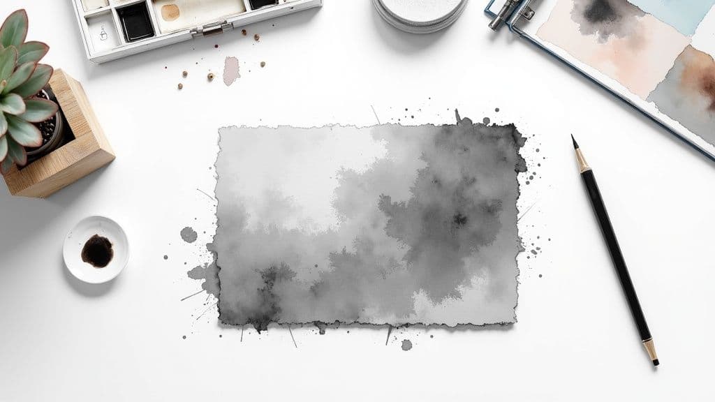 A detailed render of a brushed metal texture created in Photoshop, showing realistic highlights and shadows.