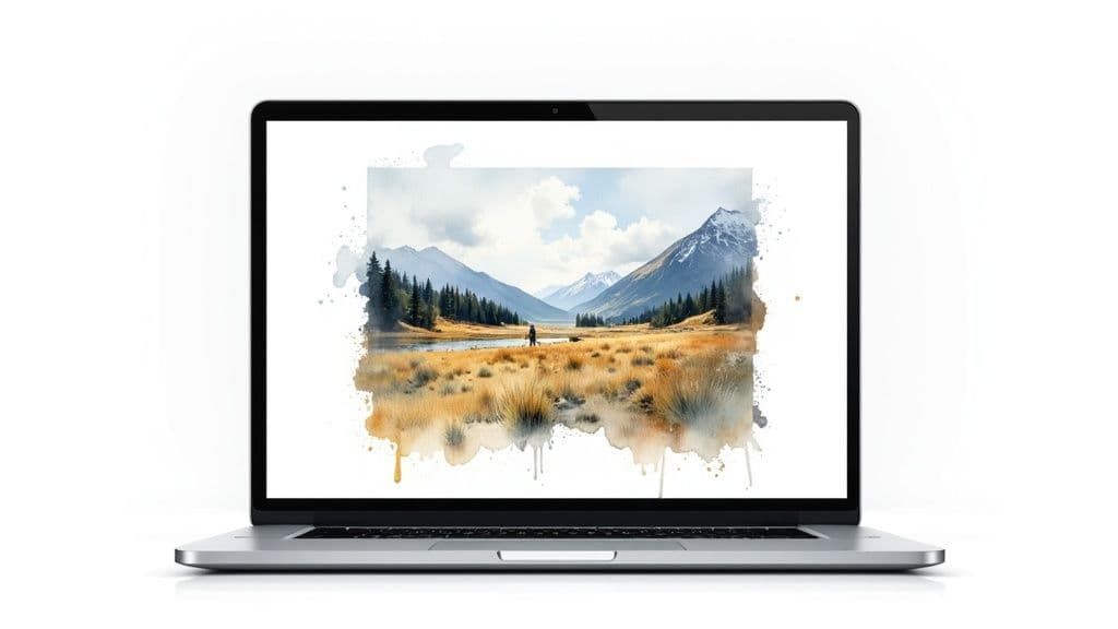 A demonstration of the Artboard Tool in Illustrator being resized to frame a specific part of a photo for export.
