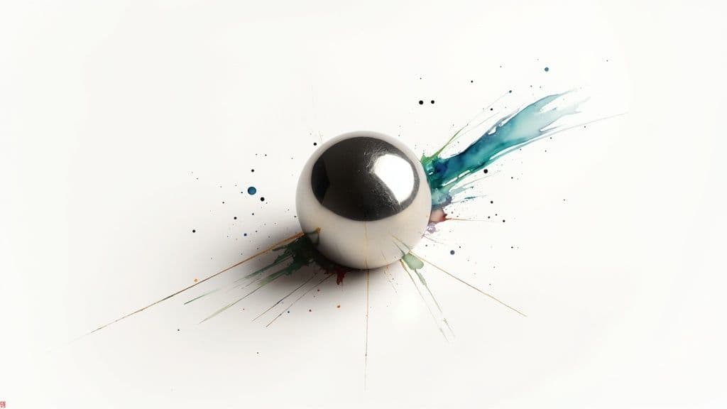 A procedural brushed metal texture being built within a 3D software's node editor.