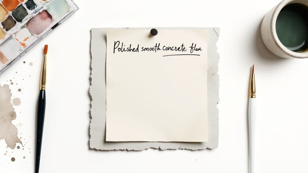 A detailed close-up shot of a seamless concrete texture, showing fine grains and subtle imperfections.