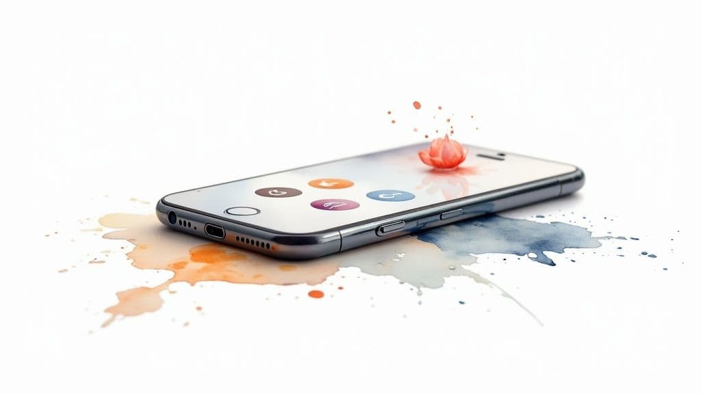 A group of diverse, smiling people collaborating and engaging in a vibrant, modern setting.