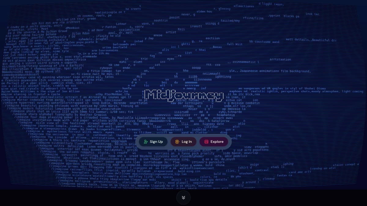 A prompt in Midjourney's Discord interface showing a grid of four stylised image results